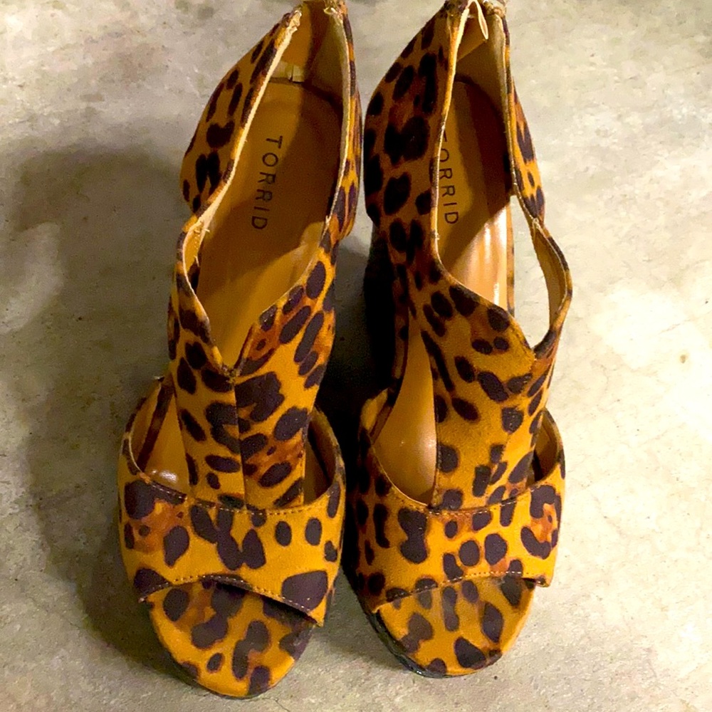 Torrid leopard wedge 4inches high